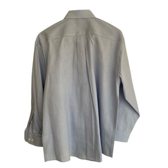 Joseph & Feiss Blue and White Small Gingham Dress Shirt - 17 1/2 - Picture 4 of 5